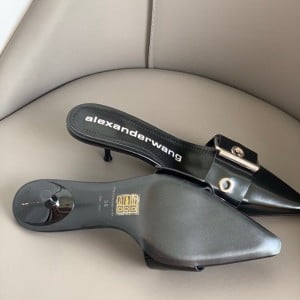 Alexander Wang Buckle Mules Calfskin Leather Spring/Summer 2020 Collection - Image 5