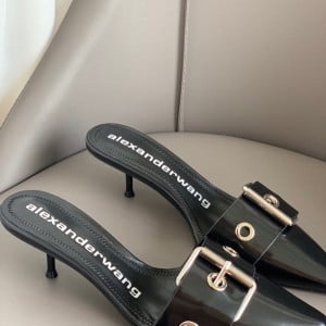 Alexander Wang Buckle Mules Calfskin Leather Spring/Summer 2020 Collection - Image 7