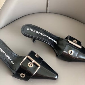Alexander Wang Buckle Mules Calfskin Leather Spring/Summer 2020 Collection - Image 8
