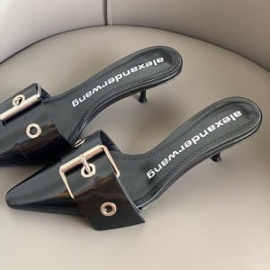 Alexander Wang Buckle Mules Calfskin Leather Spring/Summer 2020 Collection - Image 9