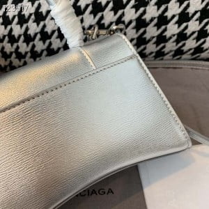 Balenciaga Hourglass Bag 20cm Calfskin Leather Aged Silver Hardware Fall/Winter 2020 Collection - Image 8