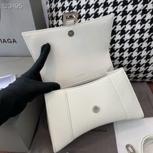 Balenciaga Hourglass Bag 20cm Grained Calfskin Leather Aged Silver Hardware Fall/Winter 2020 Collection - Image 8