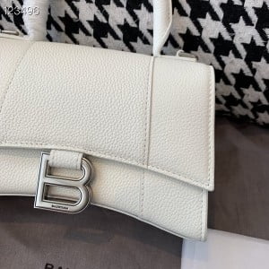 Balenciaga Hourglass Bag 20cm Grained Calfskin Leather Aged Silver Hardware Fall/Winter 2020 Collection - Image 9