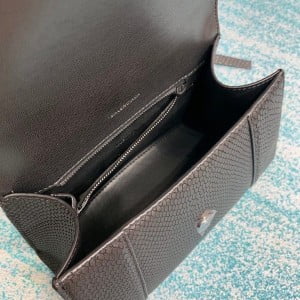 Balenciaga Hourglass Bag 23cm 8895 Python Stamp Calfskin Leather Spring/Summer 2022 Collection - Image 5