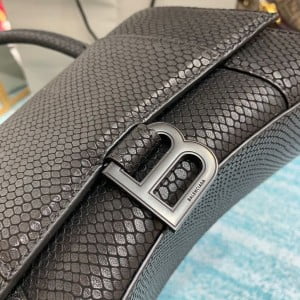 Balenciaga Hourglass Bag 23cm 8895 Python Stamp Calfskin Leather Spring/Summer 2022 Collection - Image 7