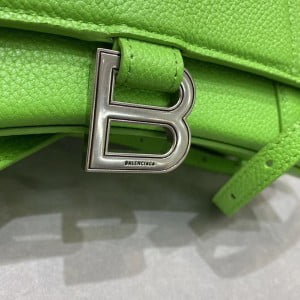 Balenciaga Hourglass Bag 24cm Grained Calfskin Leather Aged Silver Hardware Spring/Summer 2020 Collection - Image 5