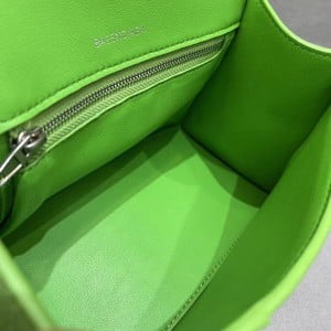 Balenciaga Hourglass Bag 24cm Grained Calfskin Leather Aged Silver Hardware Spring/Summer 2020 Collection - Image 7