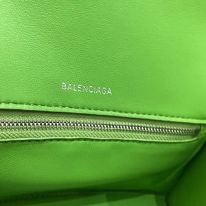 Balenciaga Hourglass Bag 24cm Grained Calfskin Leather Aged Silver Hardware Spring/Summer 2020 Collection - Image 8