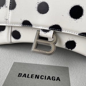 Balenciaga Polka Dot Hourglass Bag 23cm 92940 Calfskin Leather Spring/Summer 2022 Collection - Image 6