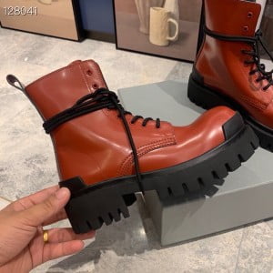 Balenciaga Strike Lace Up Boots Calfskin Leather Fall/Winter 2020 Collection - Image 3