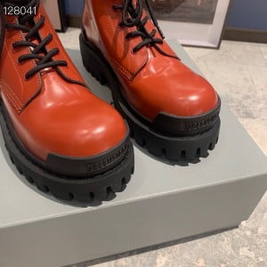 Balenciaga Strike Lace Up Boots Calfskin Leather Fall/Winter 2020 Collection - Image 6