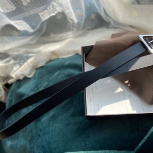Bottega Veneta Belt 2.5CM Silver Hardware Calfskin Leather Fall/Winter 2020 Collection - Image 3