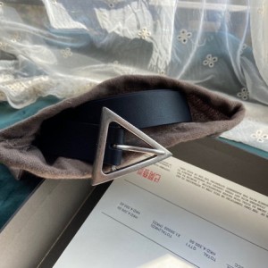 Bottega Veneta Belt 2.5CM Silver Hardware Calfskin Leather Fall/Winter 2020 Collection - Image 4