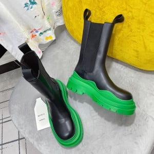 Bottega Veneta Flat Lug Triple-Sole Leather Boots Calfskin Leather Fall/Winter 2021 Collection - Image 4