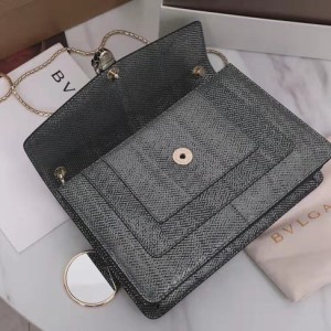 Bvlgari Serpenti Forever Crossbody Chain Bag 28cm Metallic Karung Skin Leather Spring/Summer 2022 Collection - Image 8