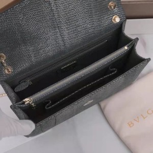 Bvlgari Serpenti Forever Crossbody Chain Bag 28cm Metallic Karung Skin Leather Spring/Summer 2022 Collection - Image 9