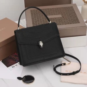 Bvlgari Serpenti Forever Top Handle Crossbody Bag 25cm Metallic Karung Skin Leather Spring/Summer 2022 Collection - Image 3