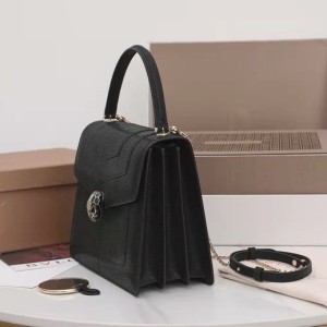 Bvlgari Serpenti Forever Top Handle Crossbody Bag 25cm Metallic Karung Skin Leather Spring/Summer 2022 Collection - Image 4