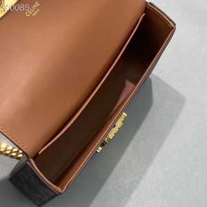 Celine Besace Chain Shoulder Bag 20cm 60215 Calfskin Leather Fall/Winter 2022 Collection - Image 7