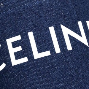 Celine Cabas Bucket Denim Bag 23cm Calfskin Leather Fall/Winter 2021 Collection - Image 3
