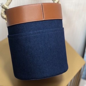 Celine Cabas Bucket Denim Bag 23cm Calfskin Leather Fall/Winter 2021 Collection - Image 7