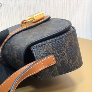 Celine Mini Tabou Clutch Bag on Strap 18cm Triomphe Calfskin Leather Spring/Summer 2022 Collection - Image 5