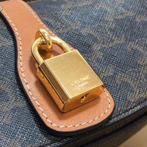 Celine Mini Tabou Clutch Bag on Strap 18cm Triomphe Calfskin Leather Spring/Summer 2022 Collection - Image 6
