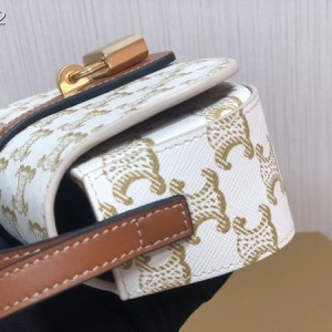 Celine Mini Tabou Clutch Bag on Strap 18cm Triomphe Calfskin Leather Spring/Summer 2022 Collection - Image 7