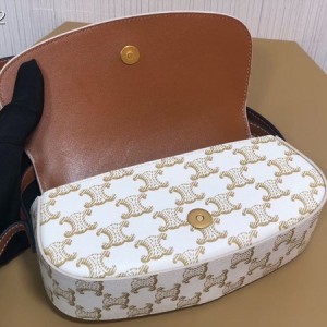 Celine Mini Tabou Clutch Bag on Strap 18cm Triomphe Calfskin Leather Spring/Summer 2022 Collection - Image 9