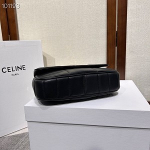 Celine Triomphe Matelasse Monochrome Shoulder Bag 24cm 111273 Calfskin Leather Fall/Winter 2022 Collection - Image 4