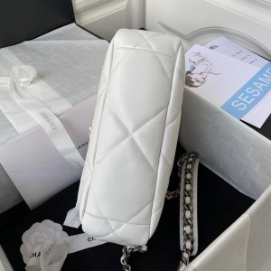 Chanel 19 Flap Bag 26cm AS1161 Silver Hardware Goatskin Leather Spring/Summer 2022 Collection - Image 3
