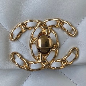 Chanel 19 Flap Bag 26cm AS1161 Silver Hardware Goatskin Leather Spring/Summer 2022 Collection - Image 6
