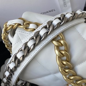 Chanel 19 Flap Bag 26cm AS1161 Silver Hardware Goatskin Leather Spring/Summer 2022 Collection - Image 7