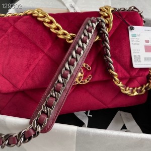 Chanel 19 Flap Bag Velvet/Sheepskin Leather Fall/Winter 2020 Collection - Image 5