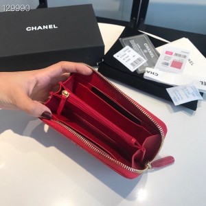Chanel 19 Zippy Wallet 16cm Gold Hardware Goatskin Leather Fall/Winter 2020 Collection - Image 4