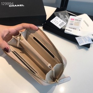 Chanel 19 Zippy Wallet 16cm Gold Hardware Goatskin Leather Fall/Winter 2020 Collection - Image 5