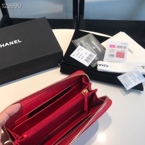 Chanel 19 Zippy Wallet 16cm Gold Hardware Goatskin Leather Fall/Winter 2020 Collection - Image 7