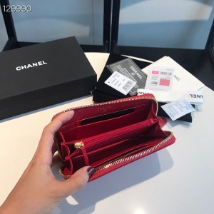 Chanel 19 Zippy Wallet 16cm Gold Hardware Goatskin Leather Fall/Winter 2020 Collection - Image 8