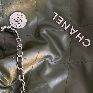 Chanel 22 Shopping Tote Bag 42CM Shiny Calfskin Leather Spring/Summer 2022 Collection - Image 4