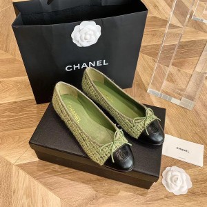 Chanel Ballerina Flats Tweed/Lambskin Leather Spring/Summer 2021 Collection - Image 6