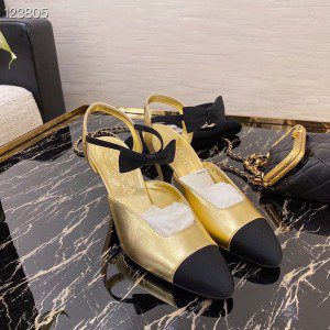 Chanel Bow Mary Jane Pumps Lambskin Leather Spring/Summer 2021 Collection - Image 4