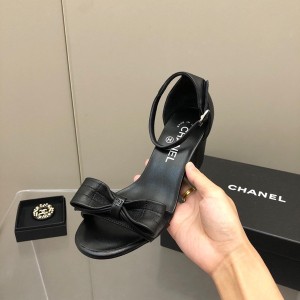 Chanel Bow Tie Sandals 6.5CM G38960 Lambskin Leather Spring/Summer 2022 Collection - Image 3