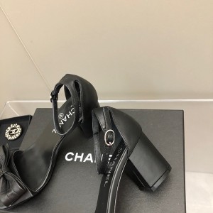 Chanel Bow Tie Sandals 6.5CM G38960 Lambskin Leather Spring/Summer 2022 Collection - Image 4