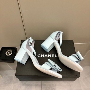 Chanel Bow Tie Sandals 6.5CM G38960 Lambskin Leather Spring/Summer 2022 Collection - Image 6