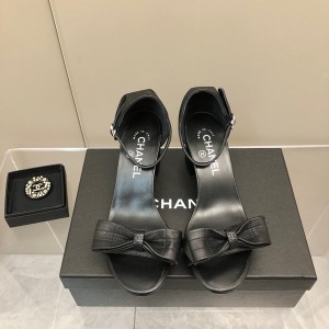 Chanel Bow Tie Sandals 6.5CM G38960 Lambskin Leather Spring/Summer 2022 Collection - Image 7