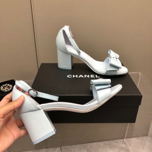 Chanel Bow Tie Sandals 6.5CM G38960 Lambskin Leather Spring/Summer 2022 Collection - Image 8