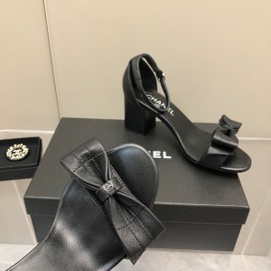 Chanel Bow Tie Sandals 6.5CM G38960 Lambskin Leather Spring/Summer 2022 Collection - Image 8