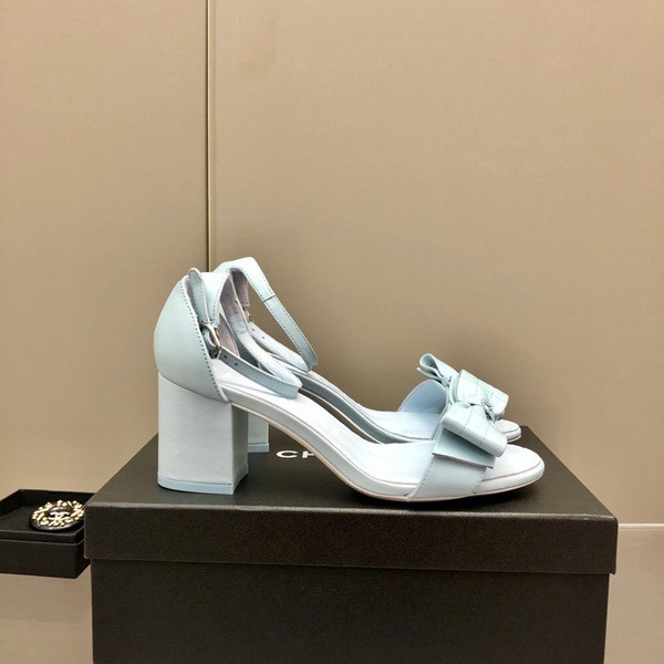 Chanel Bow Tie Sandals 6.5CM G38960 Lambskin Leather Spring/Summer 2022 Collection Size
