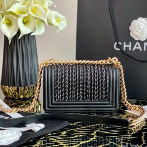 Chanel Braided LeBoy Bag 20cm Lambskin Leather Gold Hardware Spring/Summer 2020 Collection - Image 3