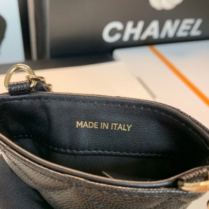 Chanel CC Logo Phone Holder Bag 18cm Gold Hardware Caviar Leather Fall/Winter 2020 Collection - Image 9